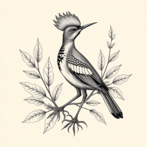 Botanical Roadrunner Tattoo