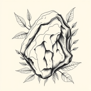 Botanical Rock Tattoo