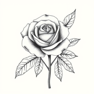 Botanical Rose Tattoo