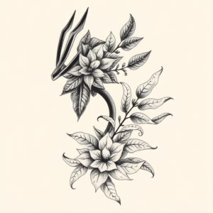 Botanical Samurai Tattoo