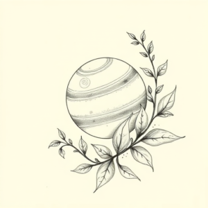 Botanical Saturn Tattoo