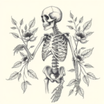 Botanical Skeleton Tattoo