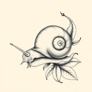 Botanical Snail Tattoo