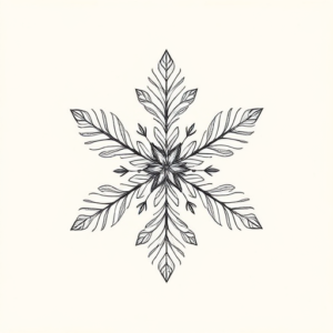 Botanical Snowflake Tattoo