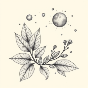 Botanical Space Tattoo