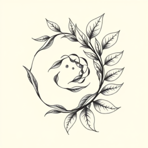 Botanical Spiral Tattoo