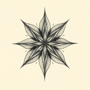 Botanical Star Tattoo
