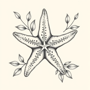 Botanical Starfish Tattoo
