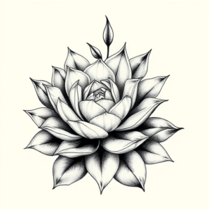 Botanical Succulent Tattoo
