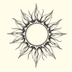 Botanical Sun Tattoo