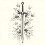 Botanical Sword Tattoo