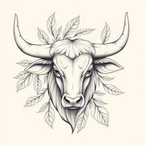 Botanical Taurus Tattoo
