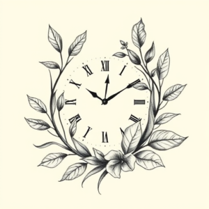 Botanical Time Tattoo