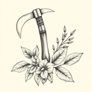Botanical Tomahawk Tattoo