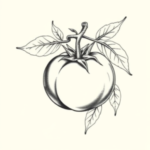 Botanical Tomato Tattoo