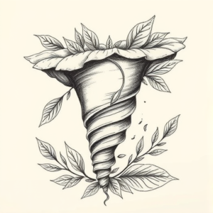 Botanical Tornado Tattoo
