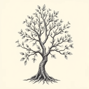 Botanical Tree Tattoo