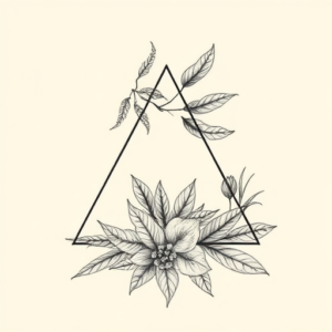 Botanical Triangle Tattoo