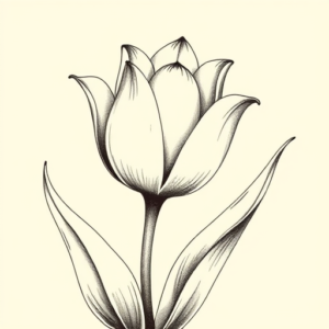 Botanical Tulip Tattoo