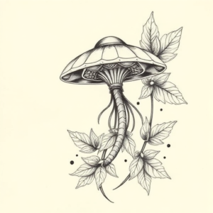 Botanical Ufo Tattoo