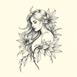 Botanical Valkyrie Tattoo
