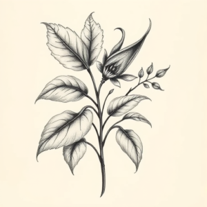 Botanical Vampire Tattoo