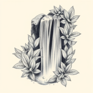 Botanical Waterfall Tattoo