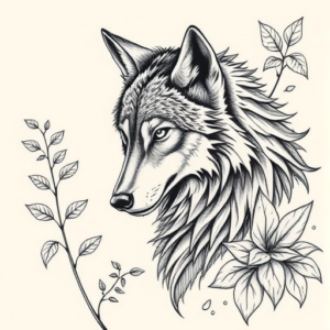 Botanical Werewolf Tattoo