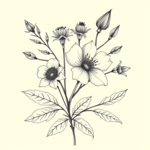 Botanical Wildflower Tattoo