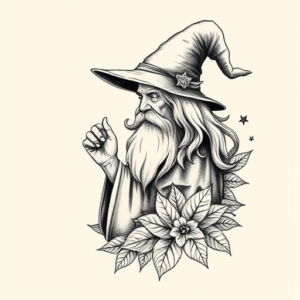 Botanical Wizard Tattoo