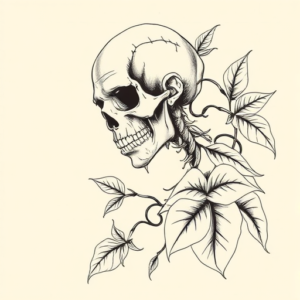 Botanical Zombie Tattoo
