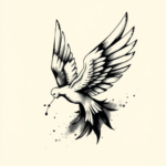 Brushstroke Angel Tattoo