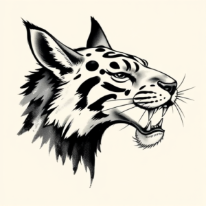 Brushstroke Animal Tattoo