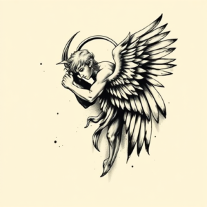 Brushstroke Archangel Tattoo