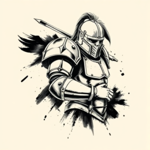 Brushstroke Armor Tattoo