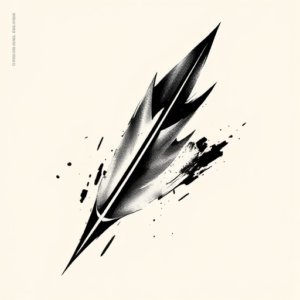 Brushstroke Arrowhead Tattoo