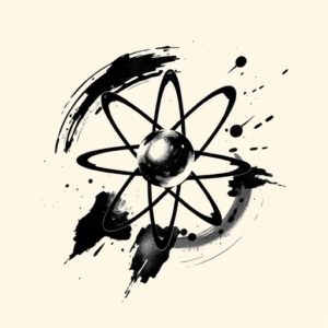 Brushstroke Atomic Tattoo