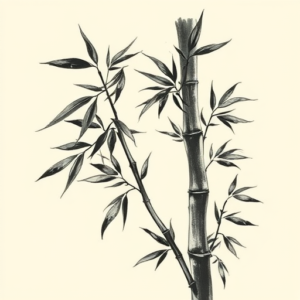 Brushstroke Bamboo Tattoo