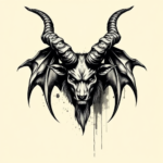 Brushstroke Baphomet Tattoo