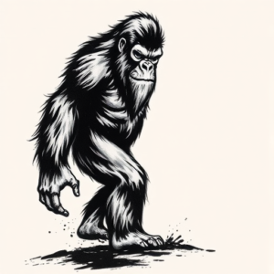Brushstroke Bigfoot Tattoo