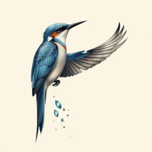 Brushstroke Bluebird Tattoo