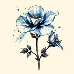 Brushstroke Bluebonnet Tattoo