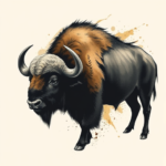 Brushstroke Buffalo Tattoo