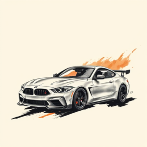Brushstroke Car Tattoo
