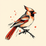 Brushstroke Cardinal Tattoo