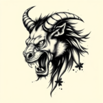 Brushstroke Cerberus Tattoo