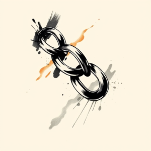 Brushstroke Chain Tattoo