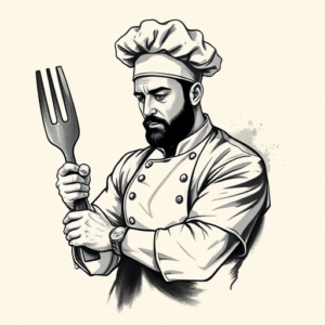 Brushstroke Chef Tattoo