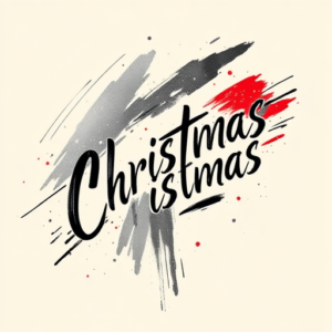 Brushstroke Christmas Tattoo