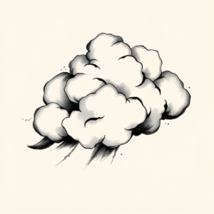 Brushstroke Cloud Tattoo